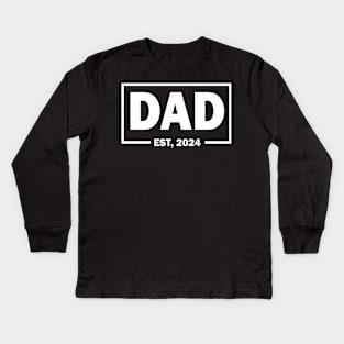 dad est 2024 Kids Long Sleeve T-Shirt